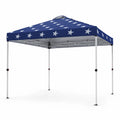 Gazebo pieghevole in metallo e poliestere con motivo stellato 3x3 m