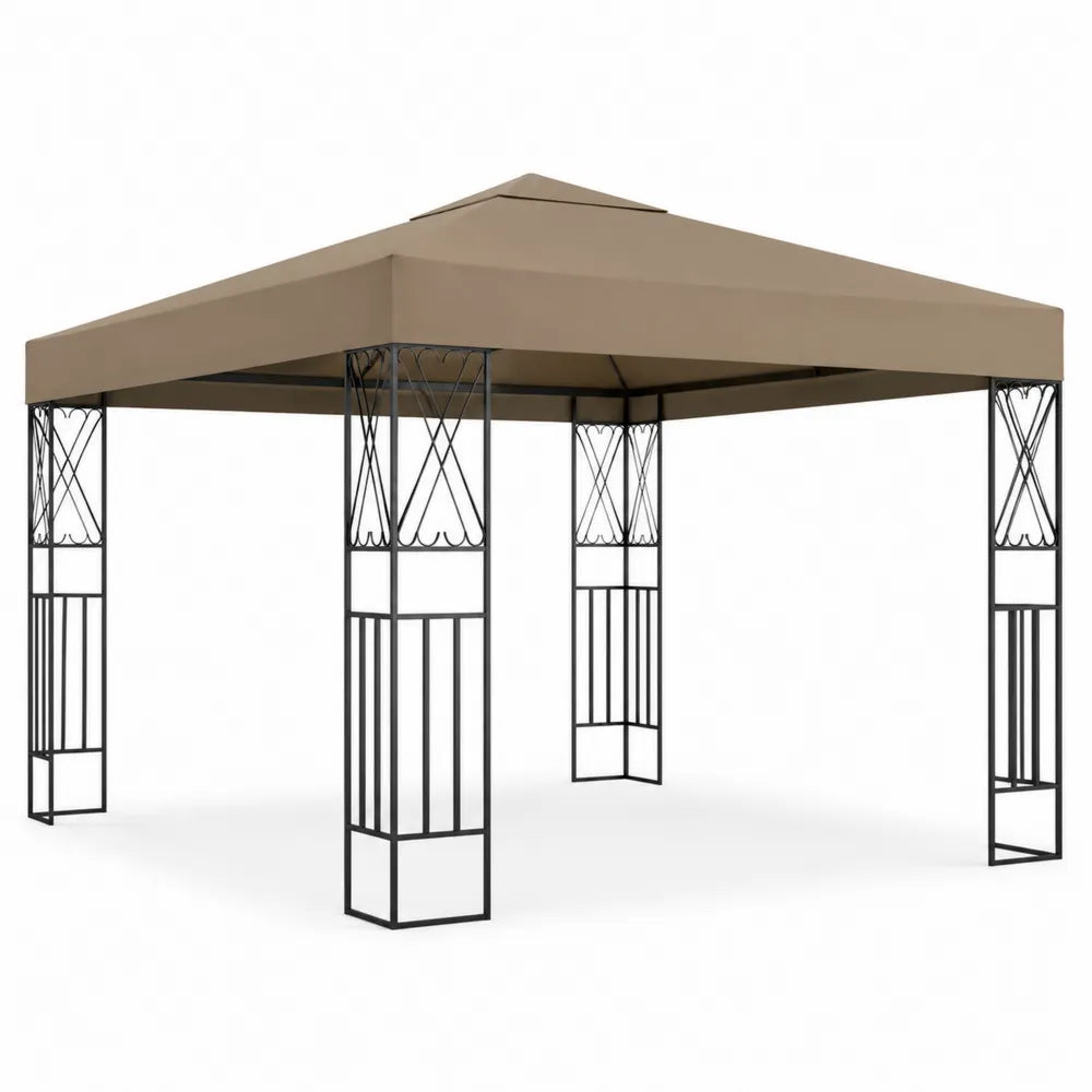 Gazebo quadrato in metallo e poliestere 3x3m